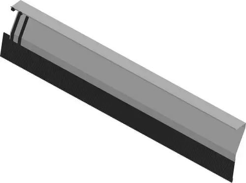 Schlichtes Abdeckblech von Bosch mit einer glatten oberen Fläche und einer strukturierten unteren Kante, geeignet für verschiedene Anwendungen im Maschinenbau.